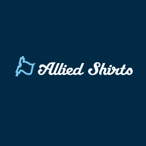 Allied Shirts online custom apparel printing platform featuring personalized t-shirts, hoodies, and promotional clothing.
